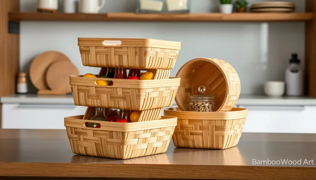 space-saving bamboo baskets space-saving bamboo baskets