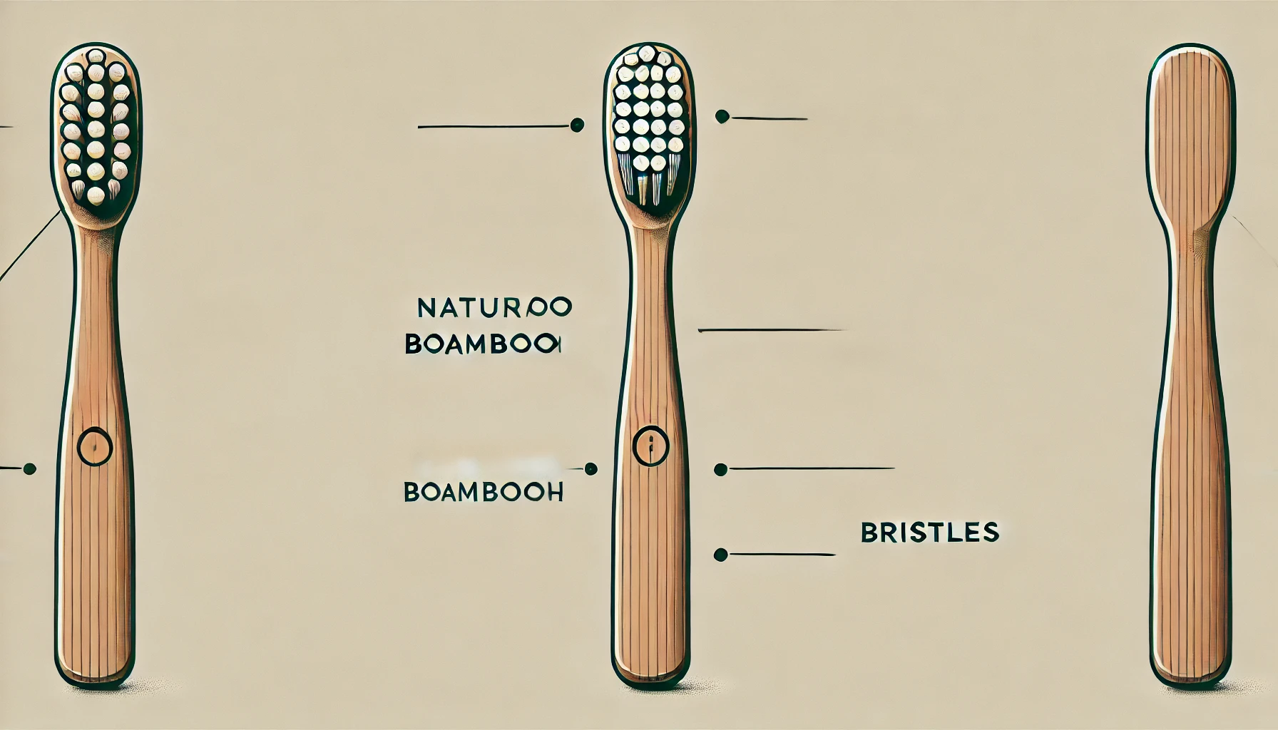 34 1 Anatomy of a bamboo toothbrush highlighting its handle and bristles.
