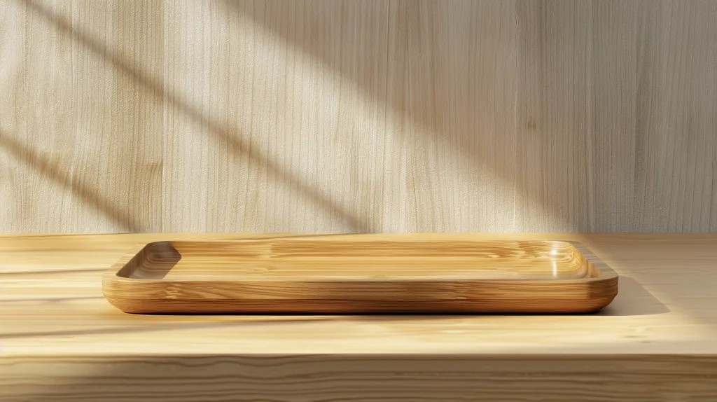 Lacquer Finish Bamboo Tray lacquer bamboo tray with glossy finish on wood table