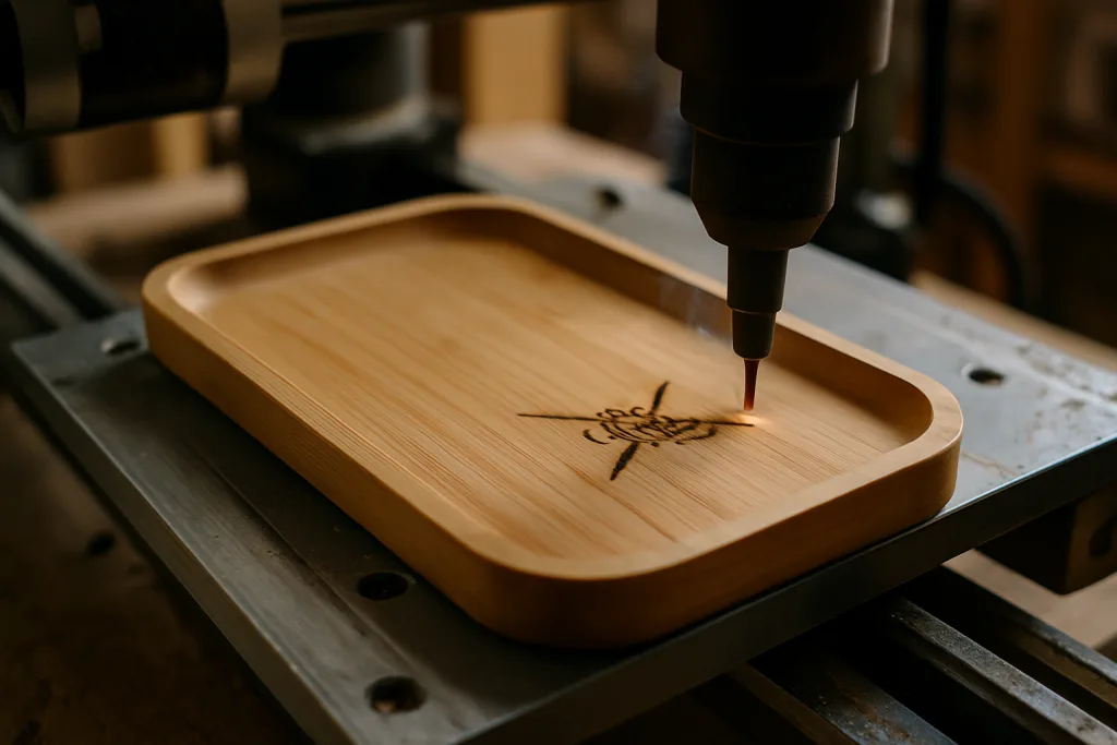 cnc laser engraving bamboo tray cnc laser engraving bamboo tray