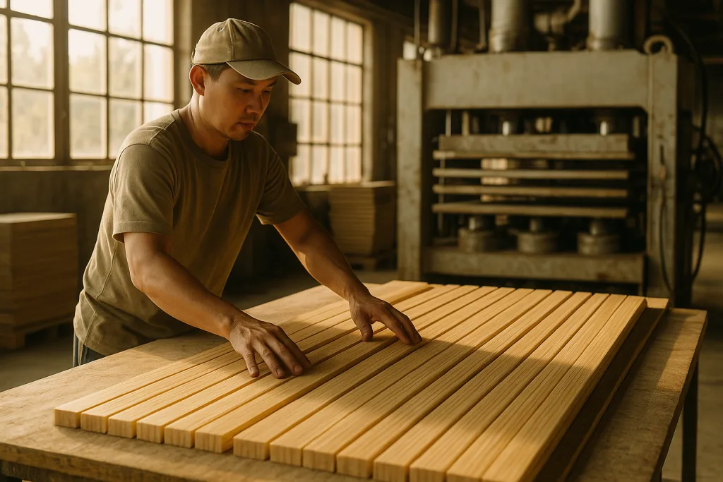 bamboo slat sorting lamination press bamboo slat sorting lamination press