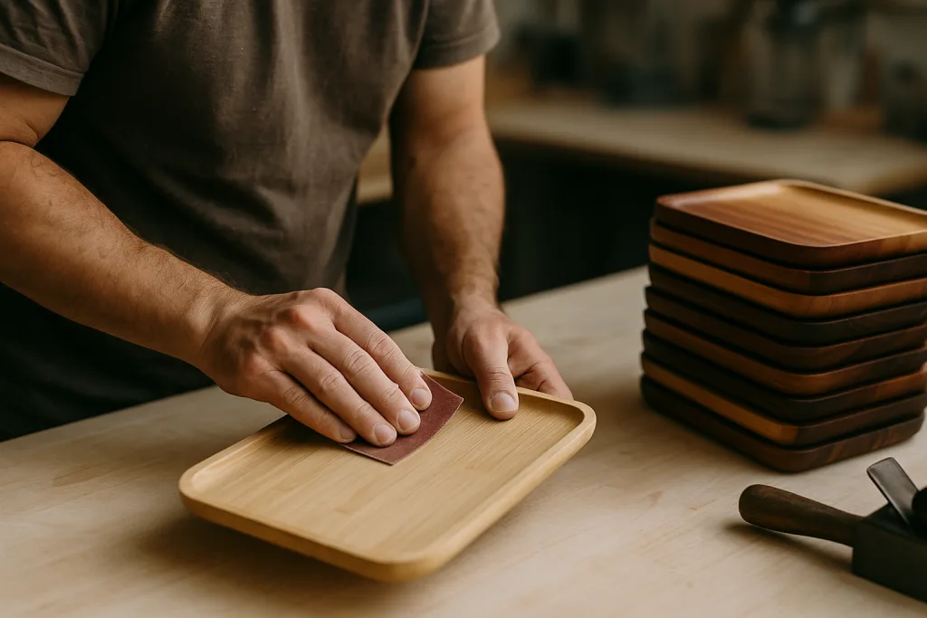 finishing moso bamboo hotel tray workshop finishing moso bamboo hotel tray workshop
