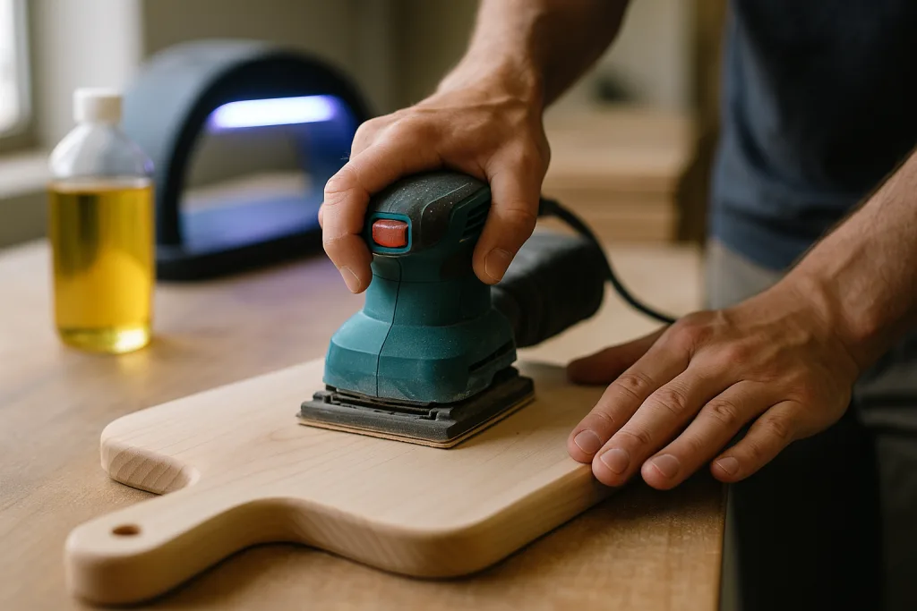 sanding finishing cutting board both sides sanding finishing cutting board both sides