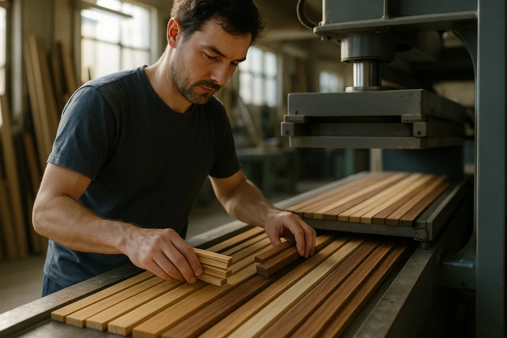 sorting and laminating wooden slats sorting and laminating wooden slats