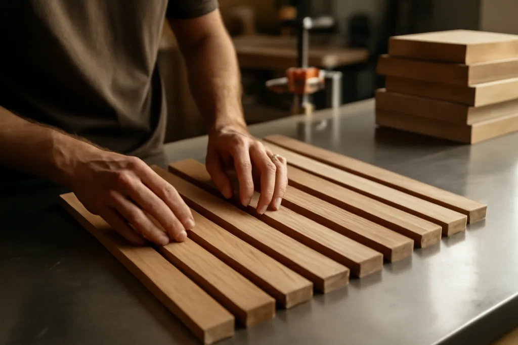 sorting wood slats for lamination sorting wood slats for lamination