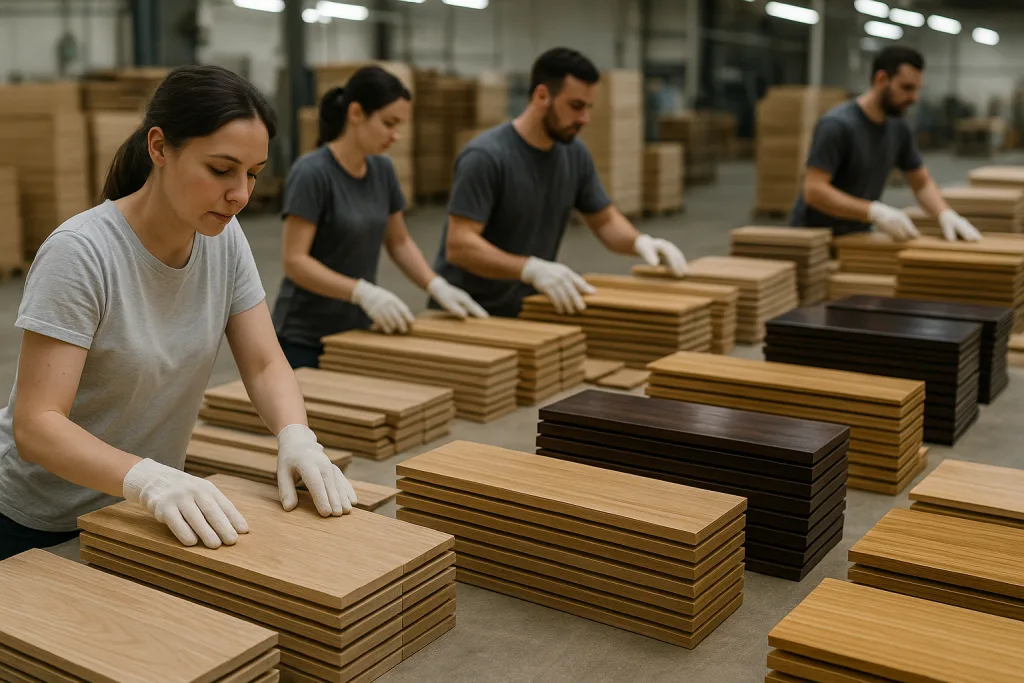 sorting wooden slats factory sorting wooden slats factory