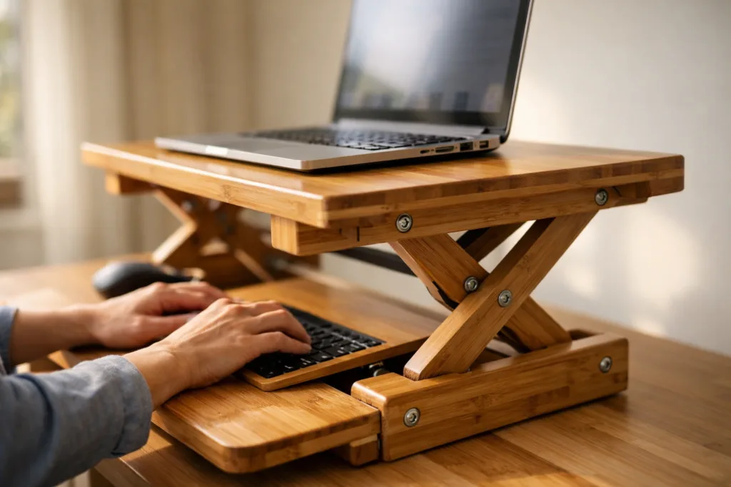 bamboo standing desk converter affordable bamboo standing desk converter affordable