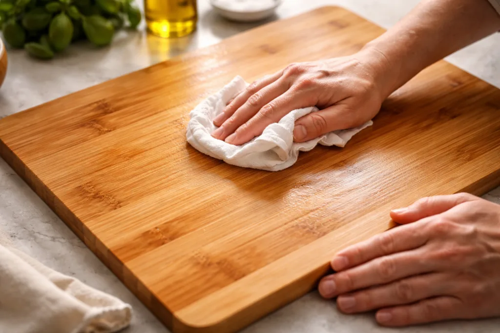 buffing oiled bamboo board buffing oiled bamboo board