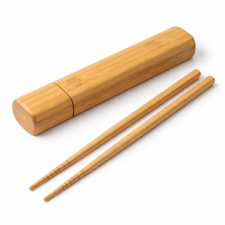 Chopsticks and case finished with a matte oil for a smooth but non-glossy feel. Anti-slip grooves at the tip of the chopsticks provide better grip.