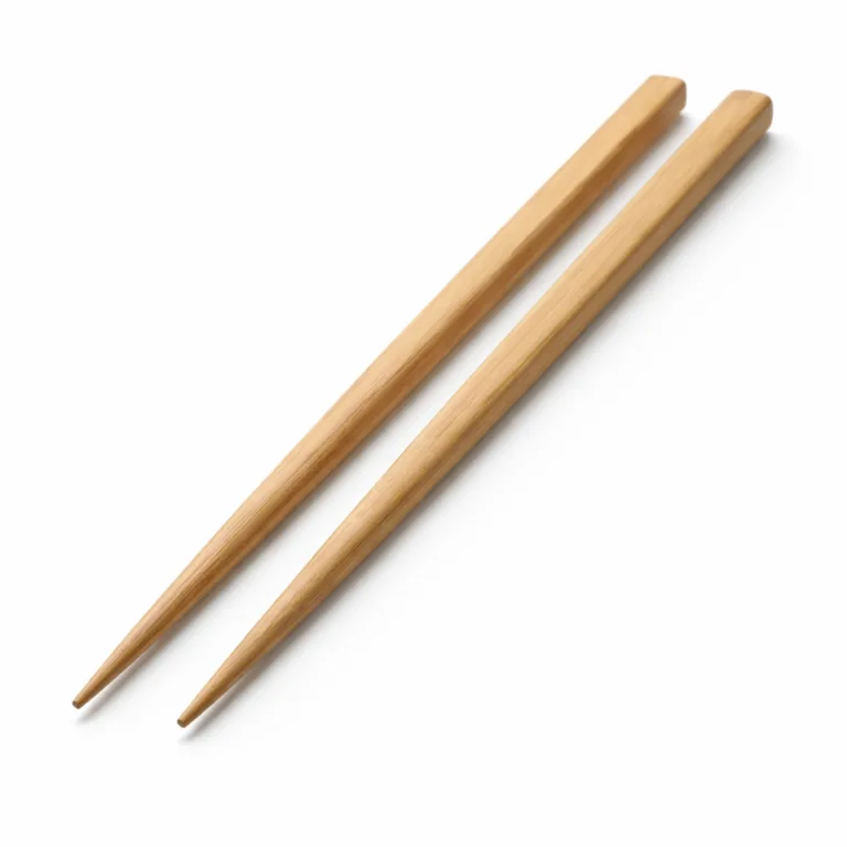 A pair of Bamboo Pointed Tip Chopsticks with a matte-oiled finish that offers a refined, elegant look and non-reflective soft-touch surface. The matte coating provides improved grip and subtle sophistication.