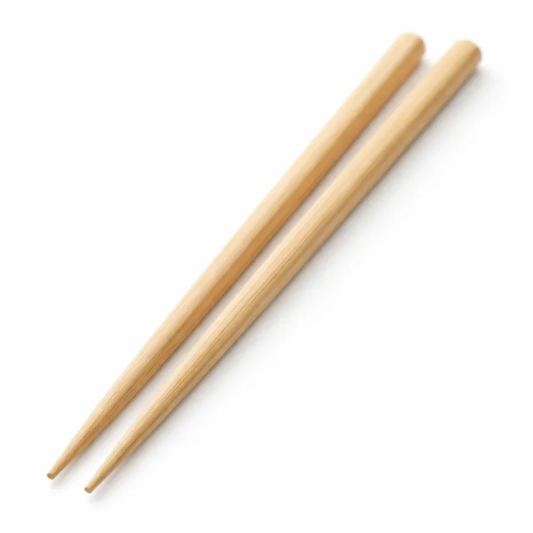 A pair of Bamboo Pointed Tip Chopsticks featuring a classic natural bamboo finish. The light wood tone and subtle grain details highlight the smooth surface and careful craftsmanship, ideal for everyday use.