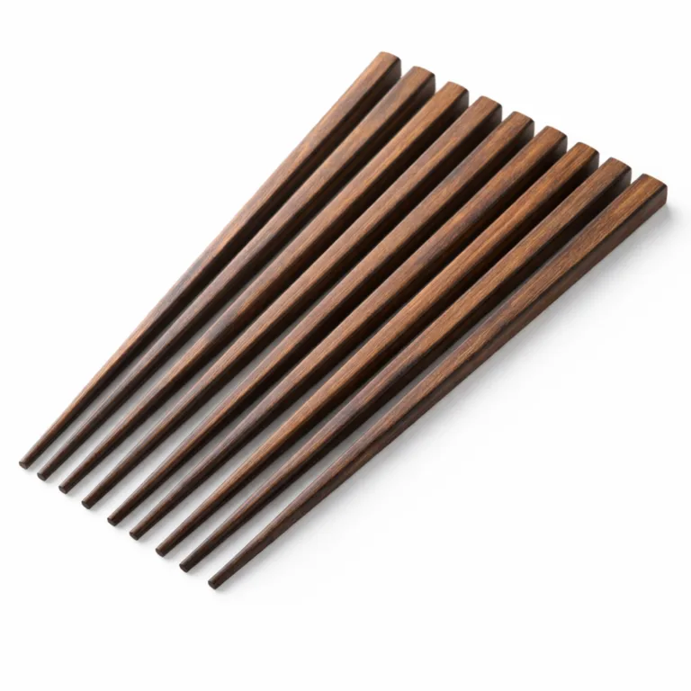 Single anti-roll carbonized bamboo square chopstick, featuring a deeper wood tone from heat treatment and a non-gloss finish. Sharp squared body prevents rolling, perfect for elegant table settings.