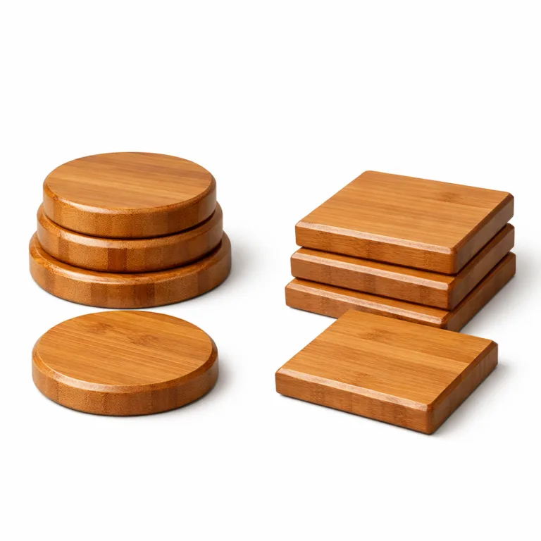 Premium wooden furniture risers featuring a carbonized finish and precision cut beveled edges, enhancing both the look and utility for furniture elevation.