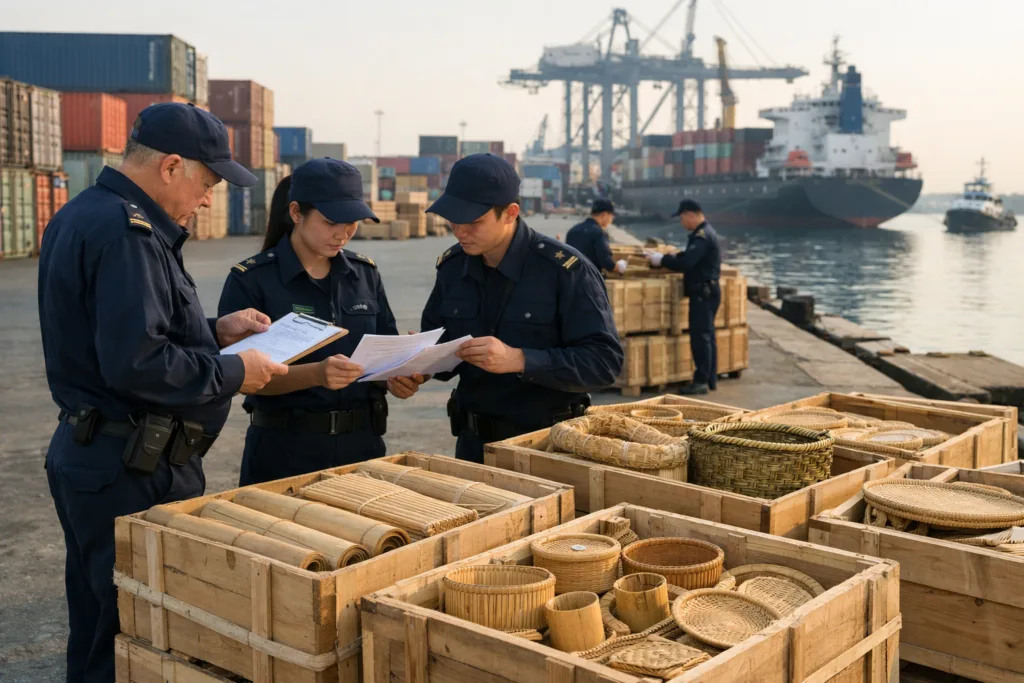 customs inspection bamboo shipping customs inspection bamboo shipping