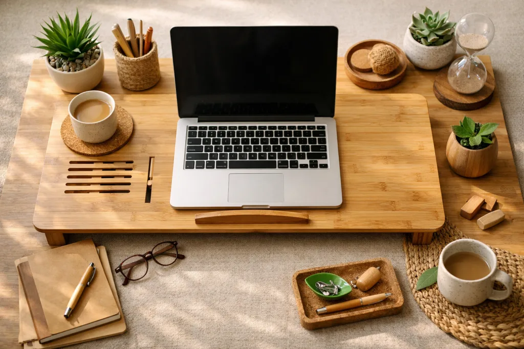 eco bamboo bed desk setup eco bamboo bed desk setup