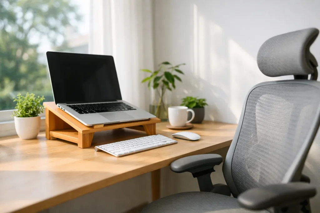 ergonomic bamboo laptop setup ergonomic bamboo laptop setup
