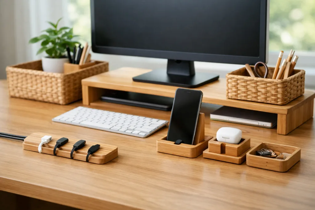 bamboo wood desk accessories bamboo wood desk accessories