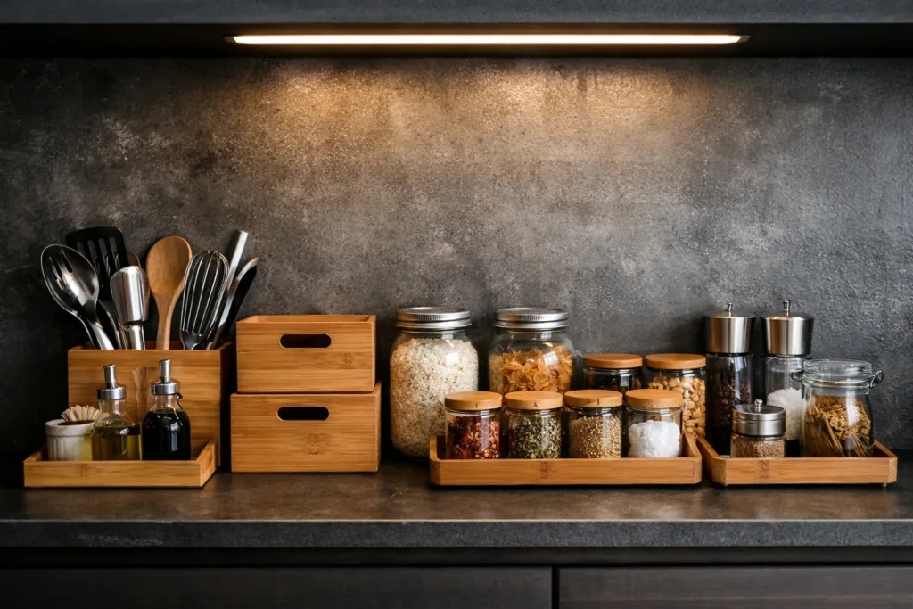 bamboo konmari kitchen shelf bamboo konmari kitchen shelf