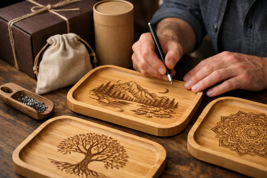 custom bamboo branding table custom bamboo branding table