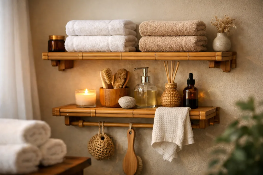 bamboo racks bathroom storage bamboo racks bathroom storage