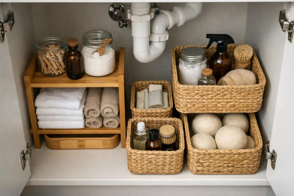 compact bamboo shelf modular baskets laundry compact bamboo shelf modular baskets laundry