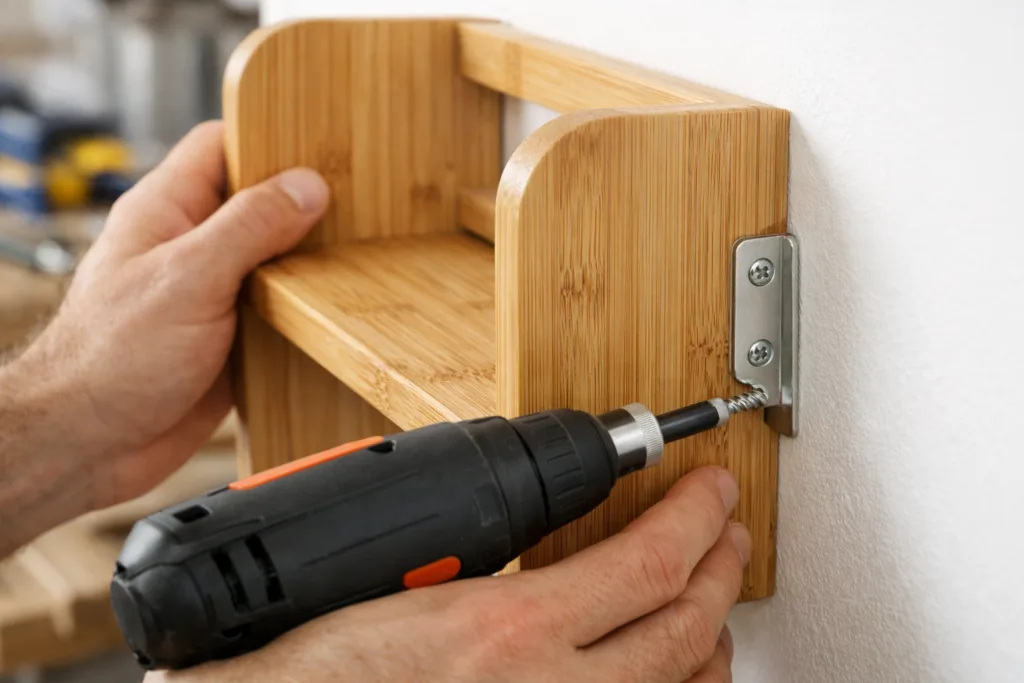 installing bamboo shelf kitchen installing bamboo shelf kitchen