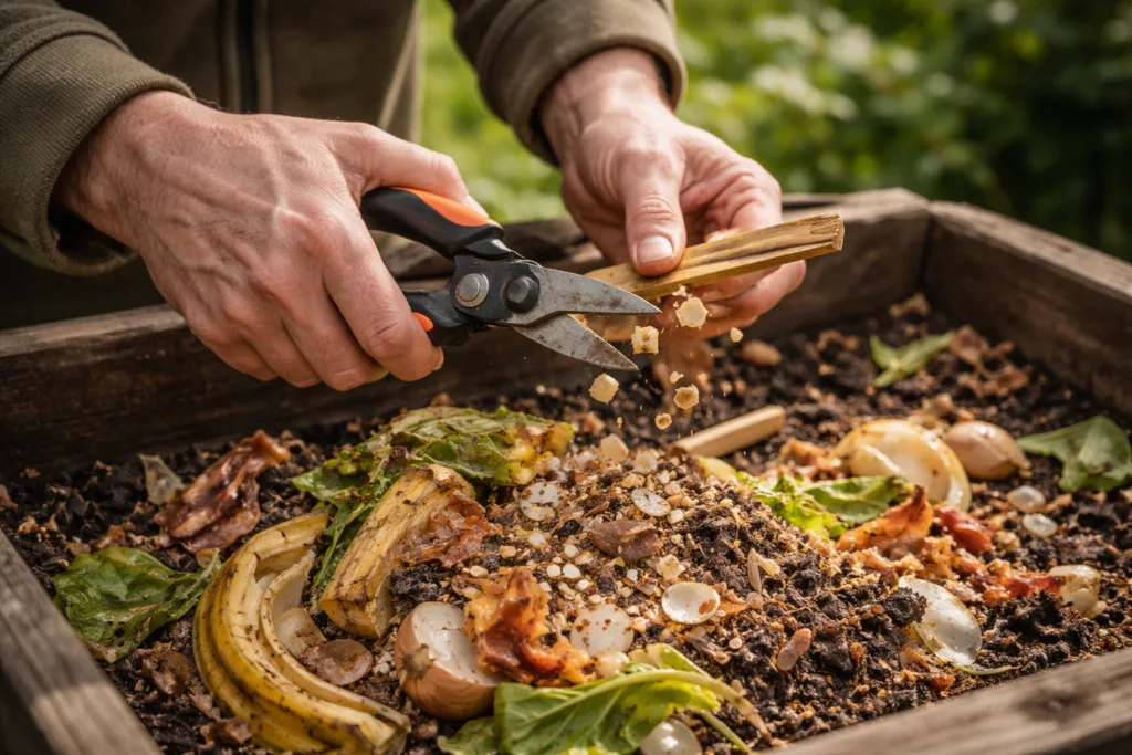 preparing bamboo utensils for compost preparing bamboo utensils for compost