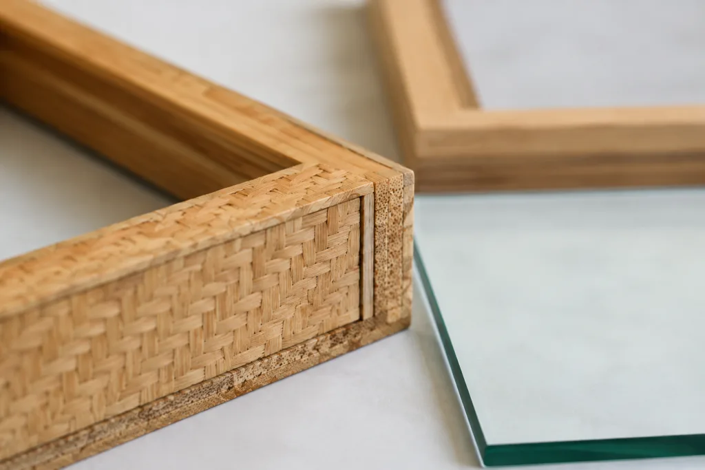 bamboo coffee table glass top material selection