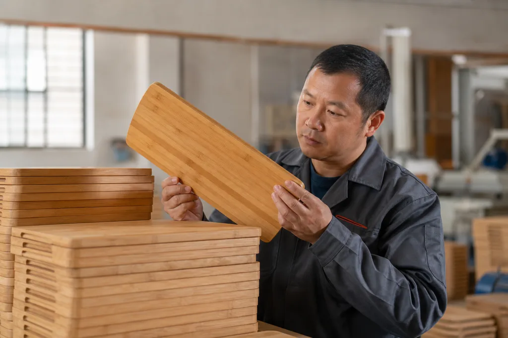 bamboo cutting board qc inspection