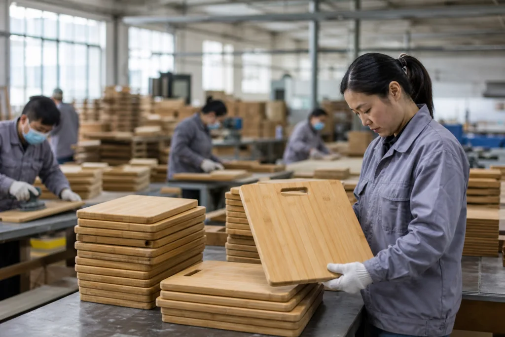 bamboo cutting board qc workshop