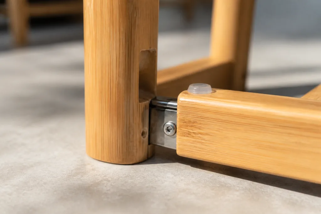 bamboo furniture hybrid joinery metal silicone