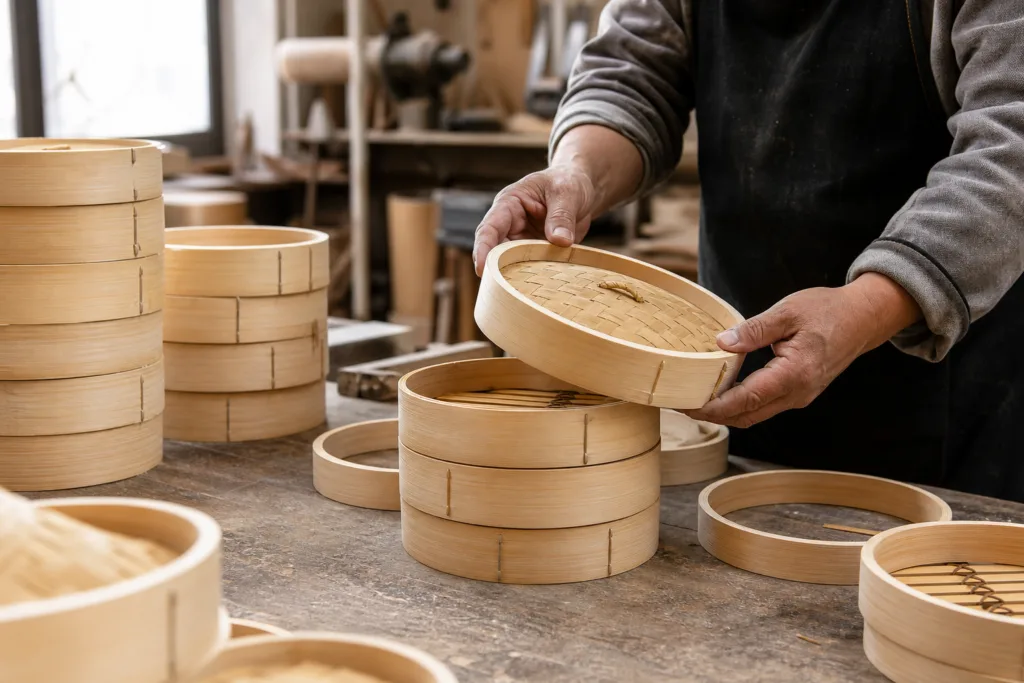 bamboo steamer set production