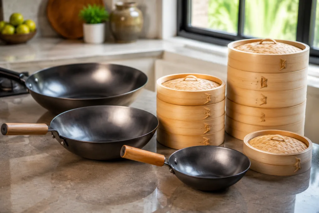 bamboo steamer wok size selection