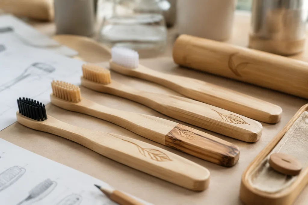 bamboo toothbrush handle bristle options