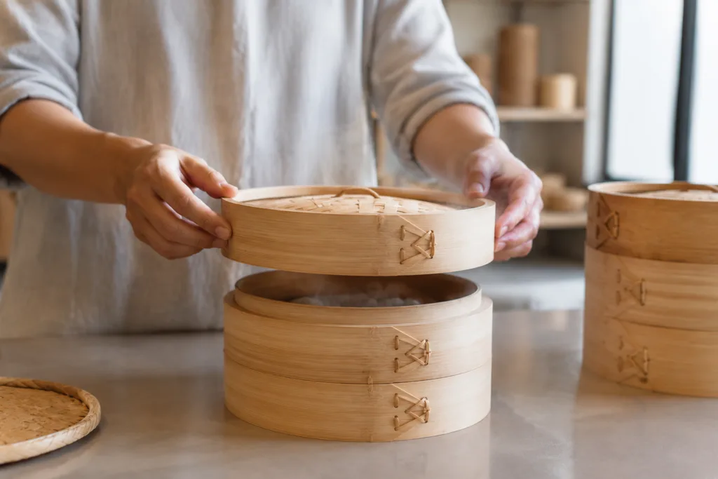 high quality bamboo steamer lid fit