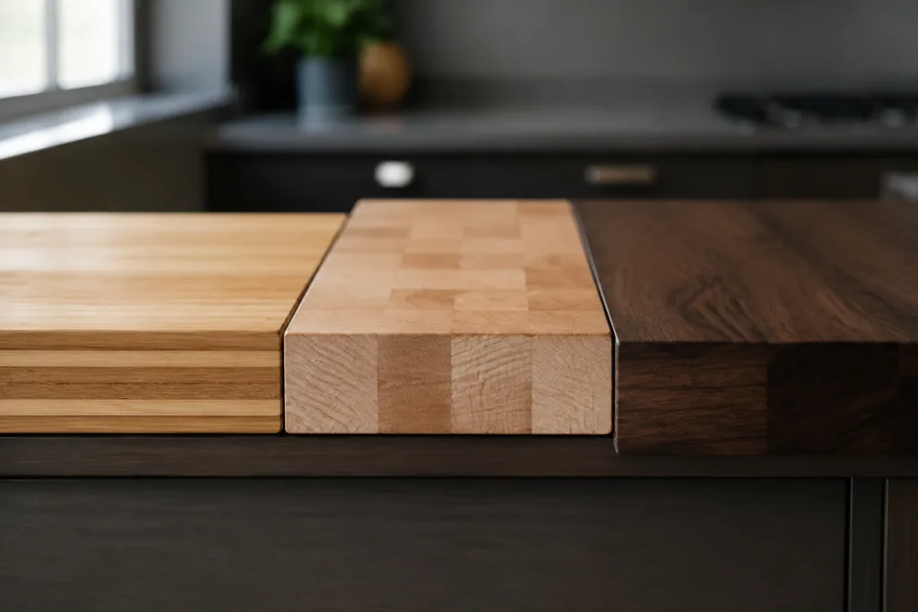 kitchen bamboo maple walnut