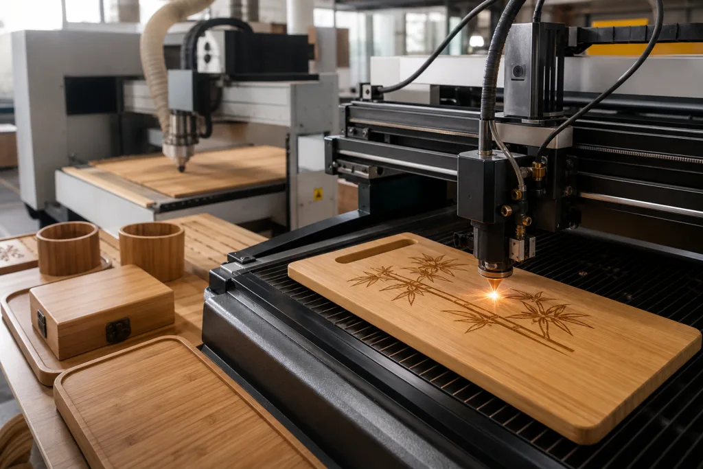 logo customization bamboo wood