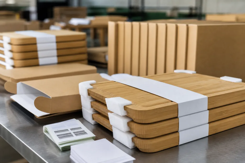 retail ready bamboo board packaging
