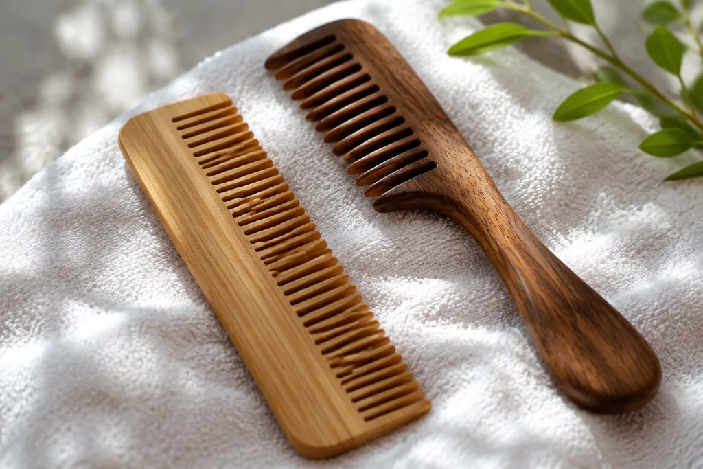 wooden bamboo comb dandruff control