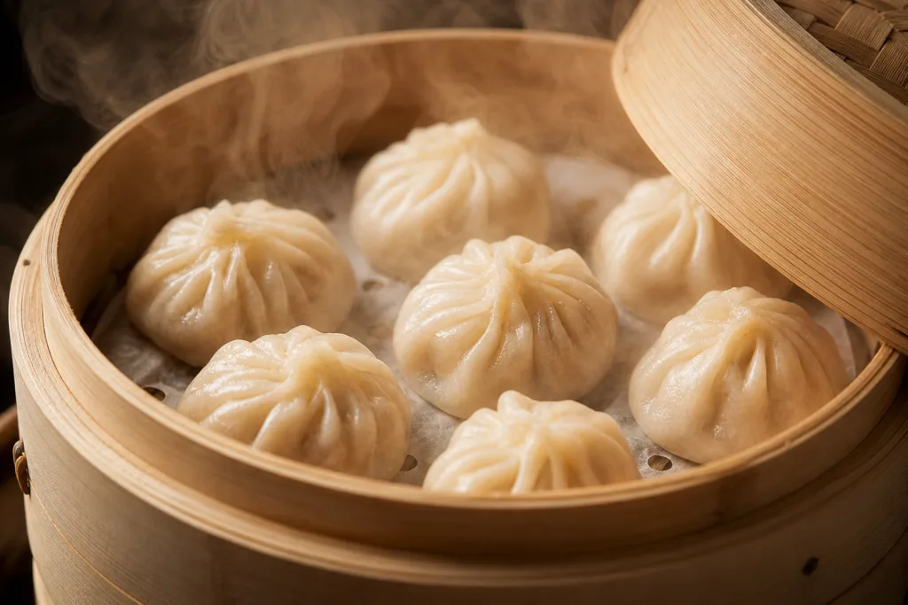 bamboo dumpling steamer texture