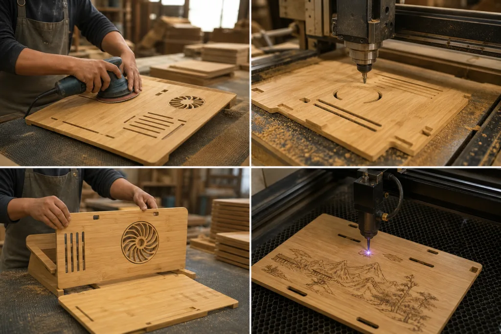 bamboo laptop table customization