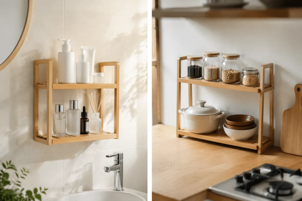 bamboo shelf room comparison