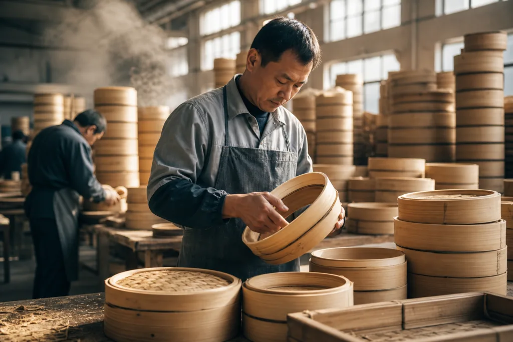 bamboo steamer production inspection