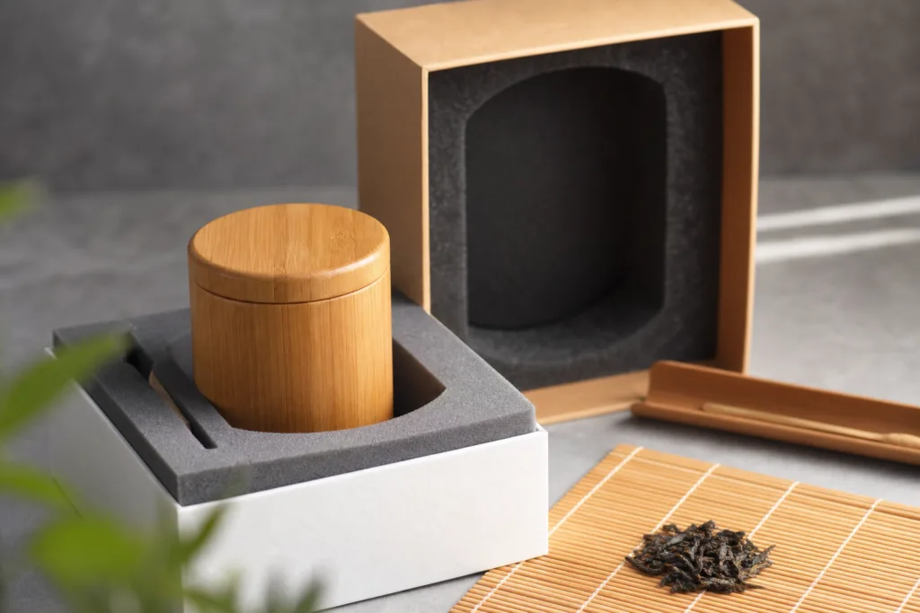 bamboo tea canister gift set