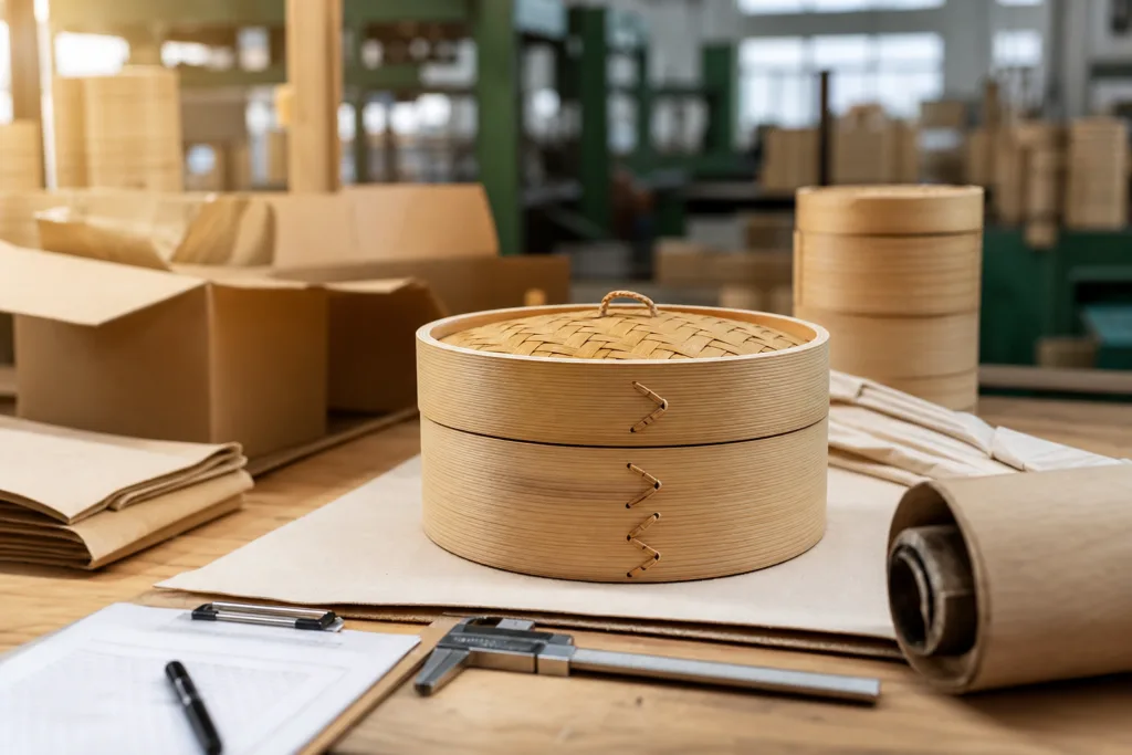 wholesale bamboo steamer sampling packaging